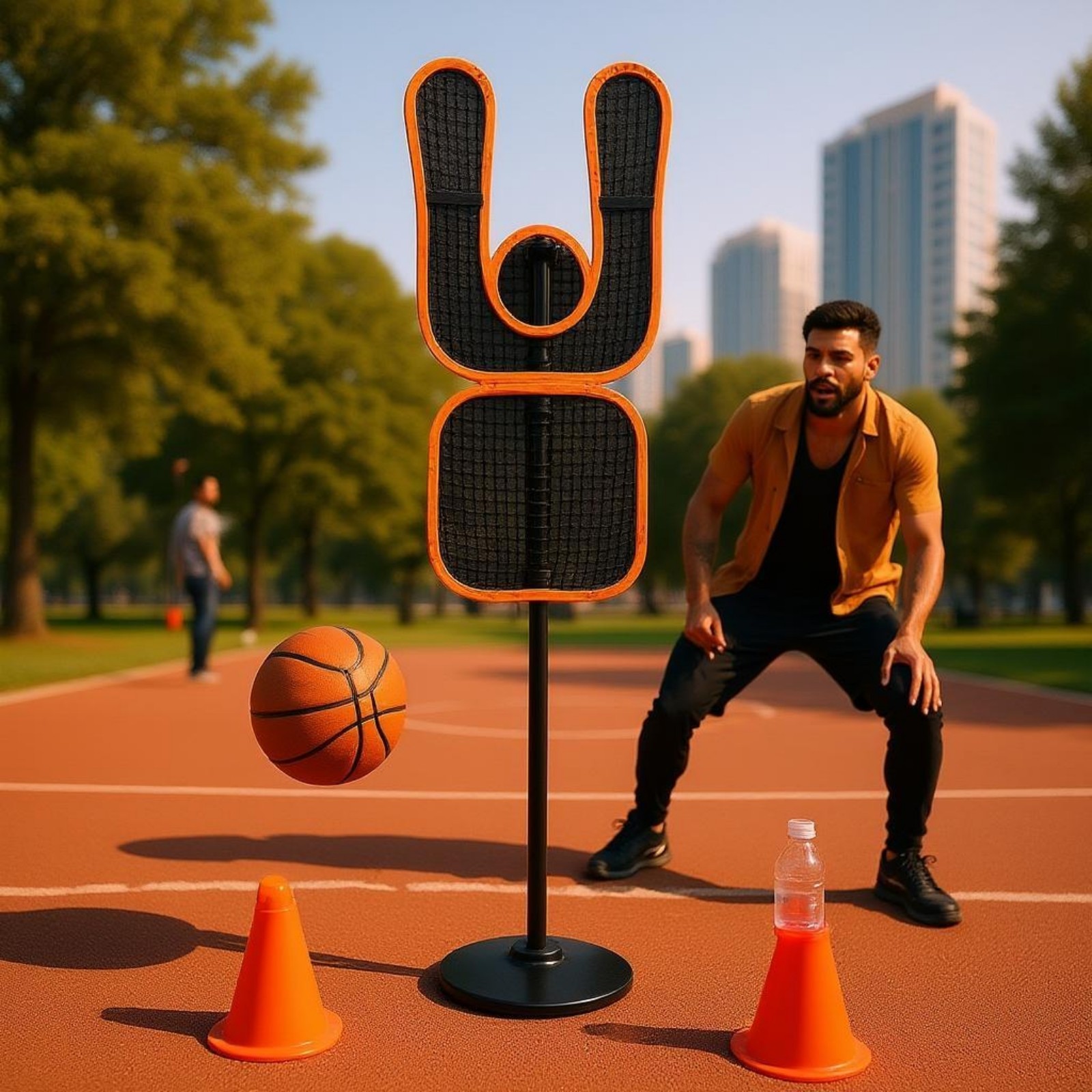 Hoop Sport Protective Wall Reinforced Seams Sports Gear Tangerine-Hued Edging