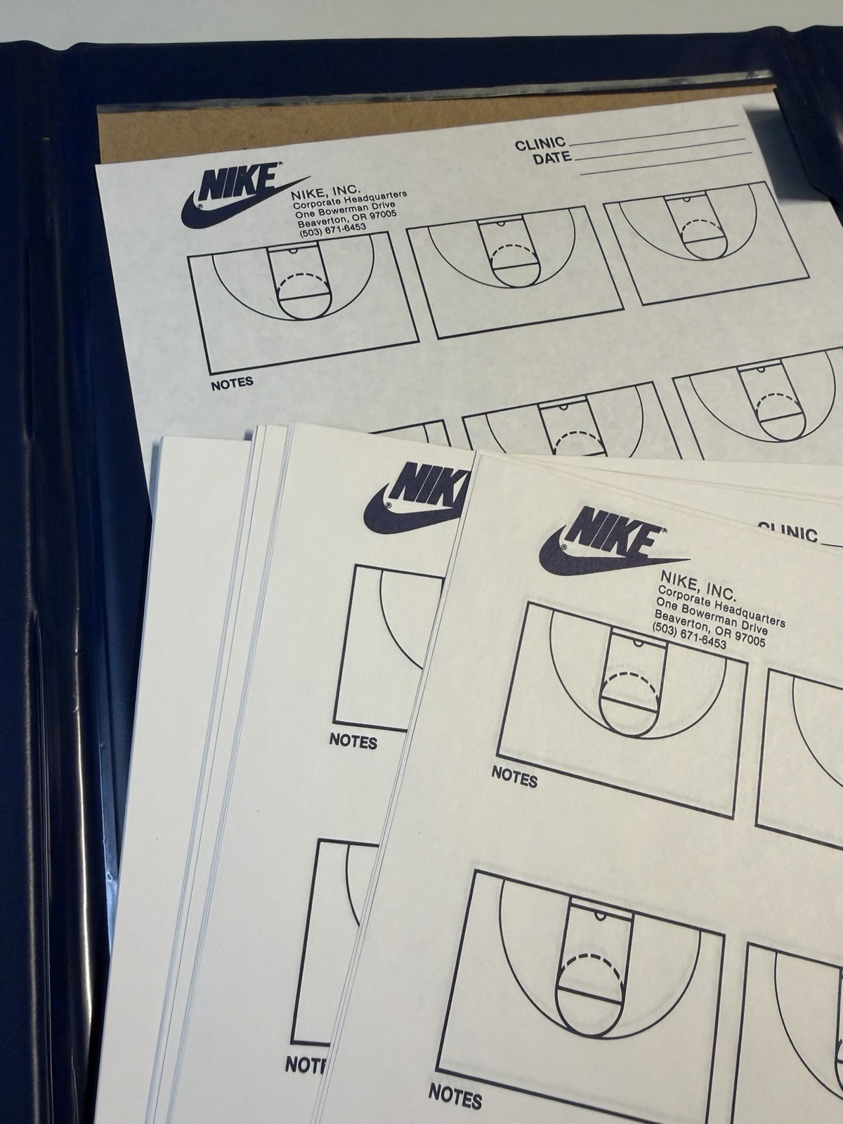 VTG 80s 90s Nike Basketball Championship Clinics Folder, Paper Included Coach