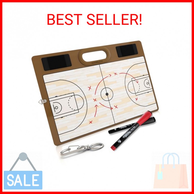Basketball Dry Erase Board Coaches 15×10.5 Double Sided Basketball Whiteboard