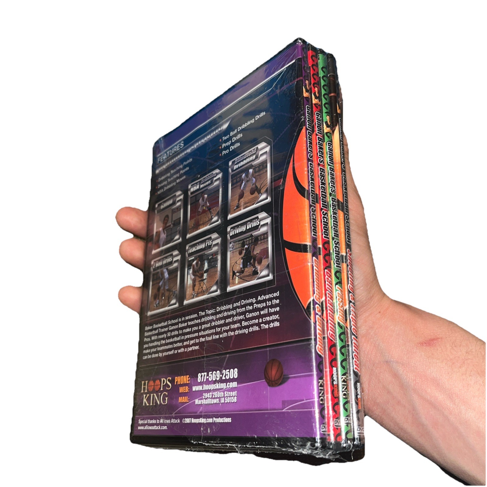Ganon Baker’s Basketball School: Fundamentals System Coaching DVD. Lot Of 4….