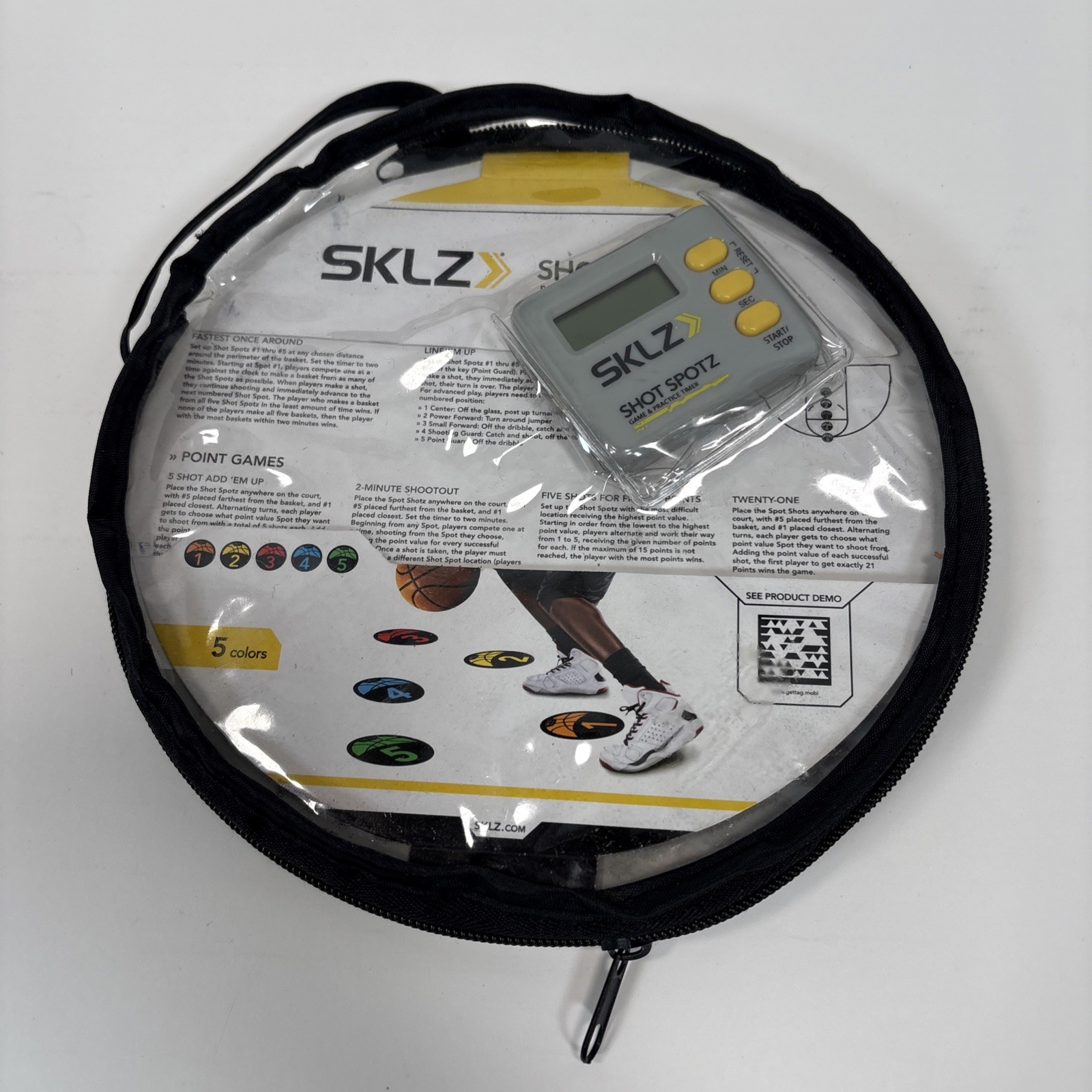 Basketball Training Sklz Shot Spotz Markers and game set W Digital time 5 Colors