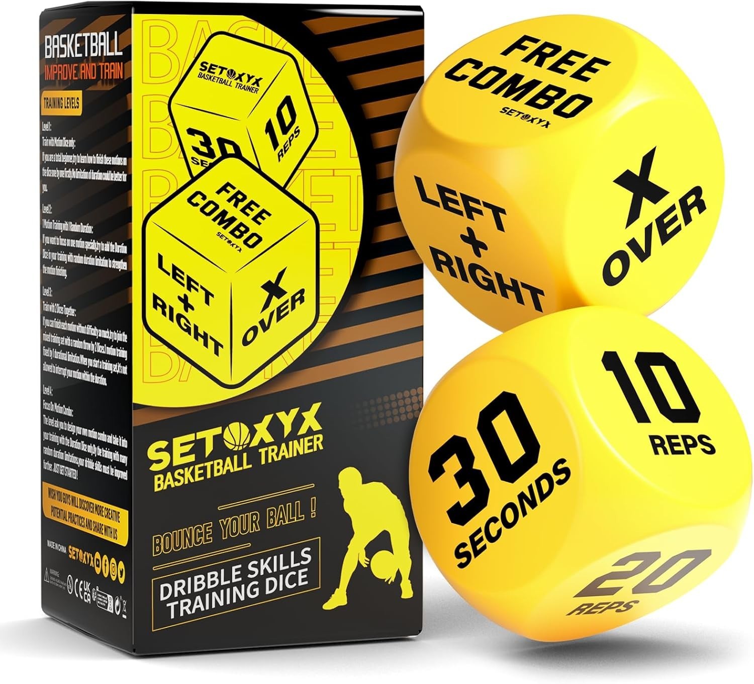 Basketball Dribble Skills Dice Set – Fun Training for Beginners & Party Favors