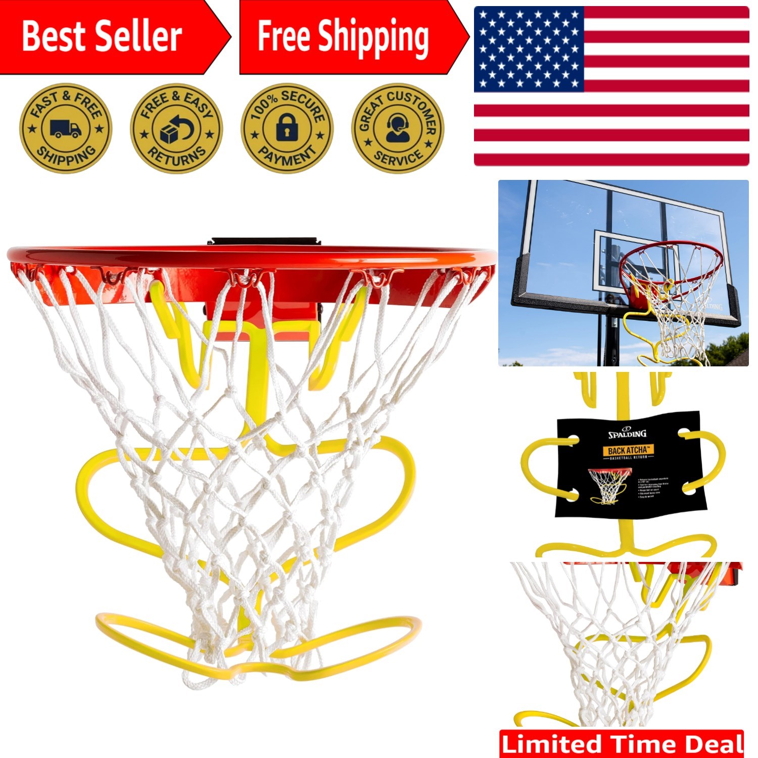 Durable Plastic Ball Return Aid – Ideal for Backyard Basketball Training