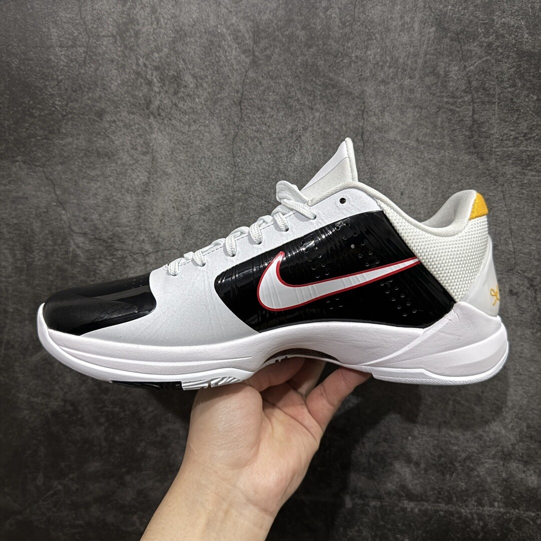 New NK Zoom Kobe ZK5 “Bruce Lee” White Black CD4991-101 Athletic Shoes Authentic