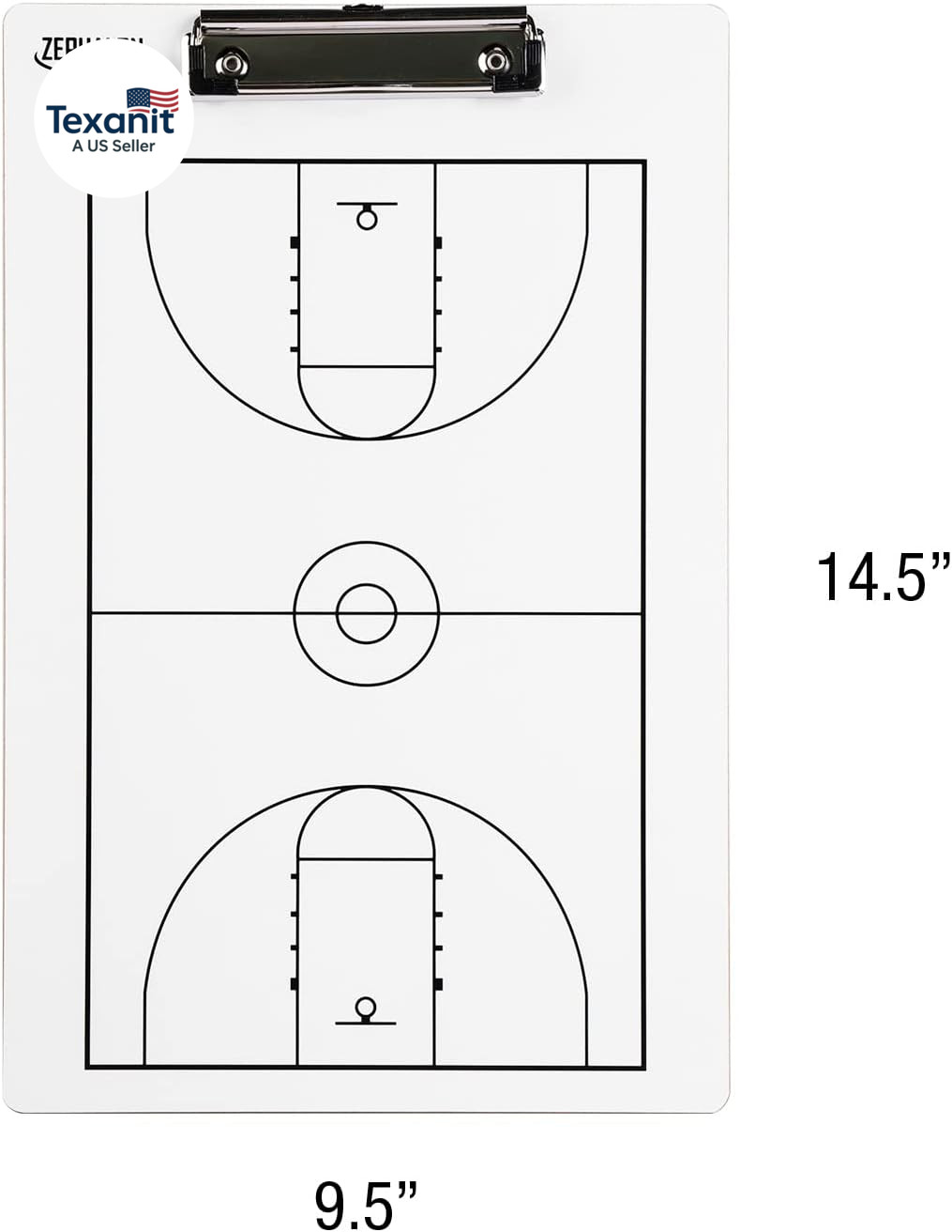 Dry Erase Basketball Clipboard for Coaches Double Sided Board, Sports Coaching (