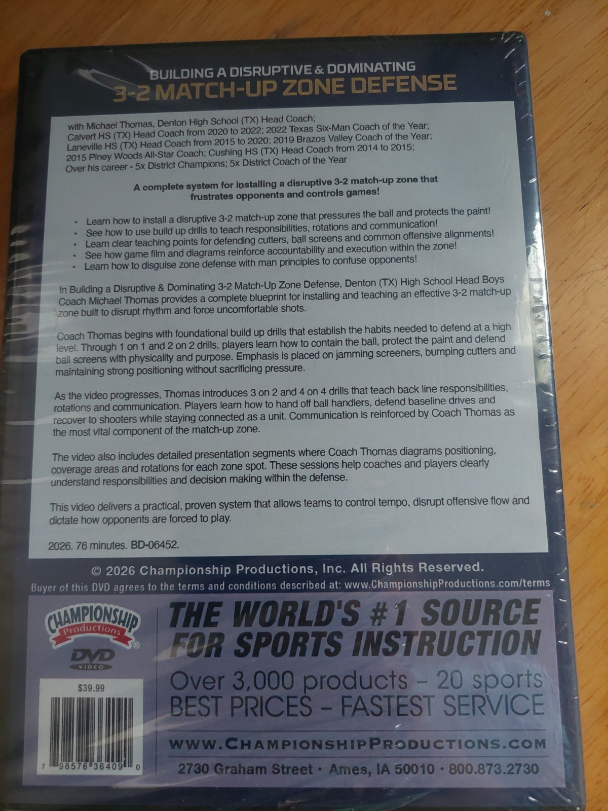 6 Championship Productions Basketball Coaching DVDs Training, Videos,Instruction