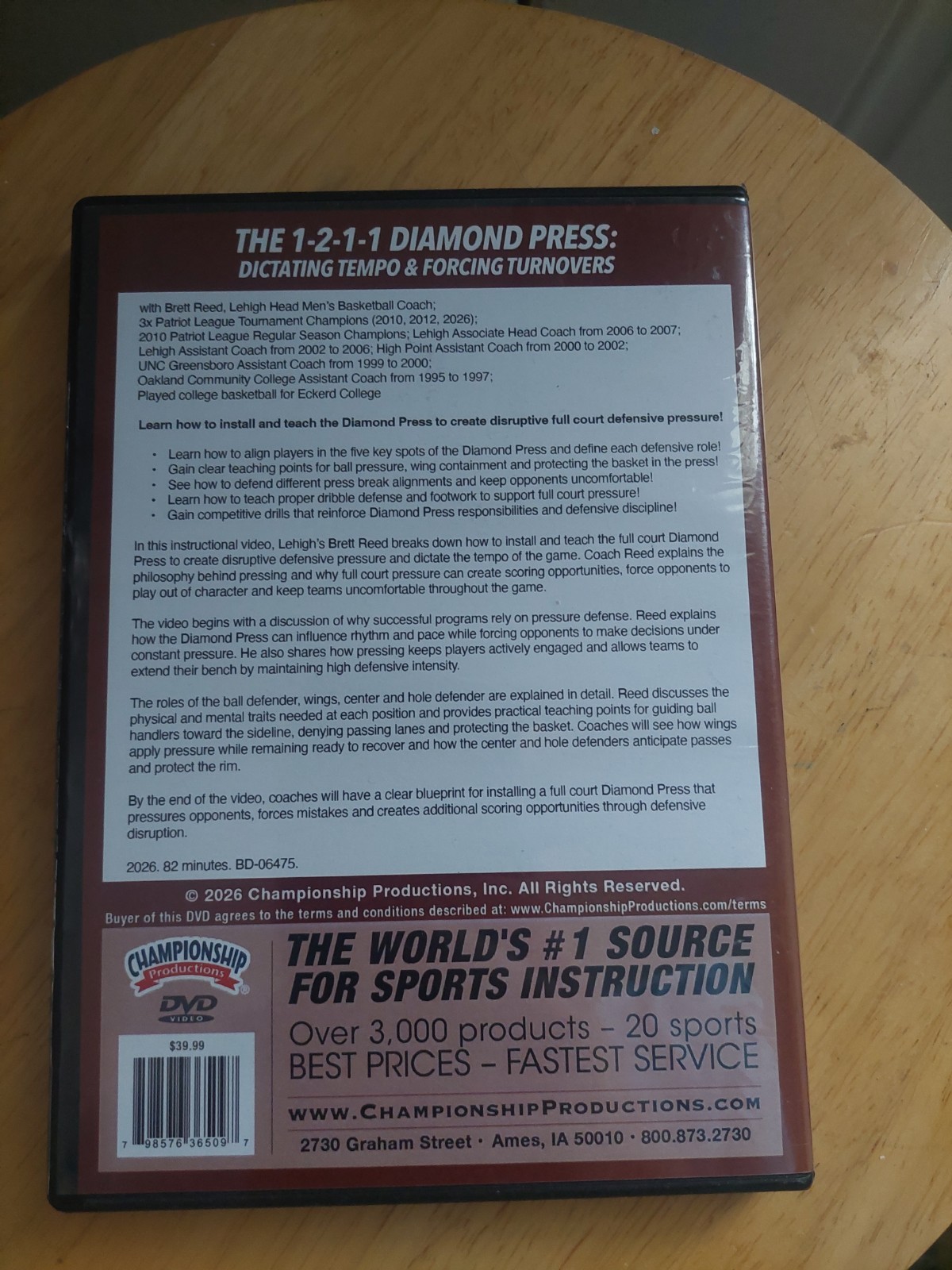 6 Championship Productions Basketball Coaching DVDs Training, Videos,Instruction