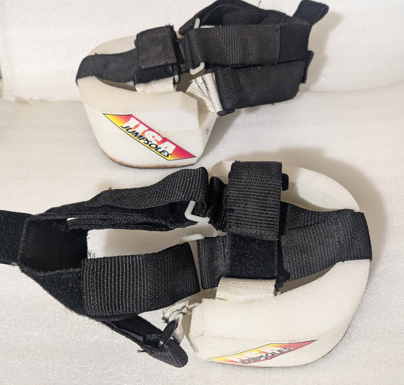 Jumpsoles AS IS – COLLECT RARE White Version Jump Sole Platform Strap Shoe Vtg
