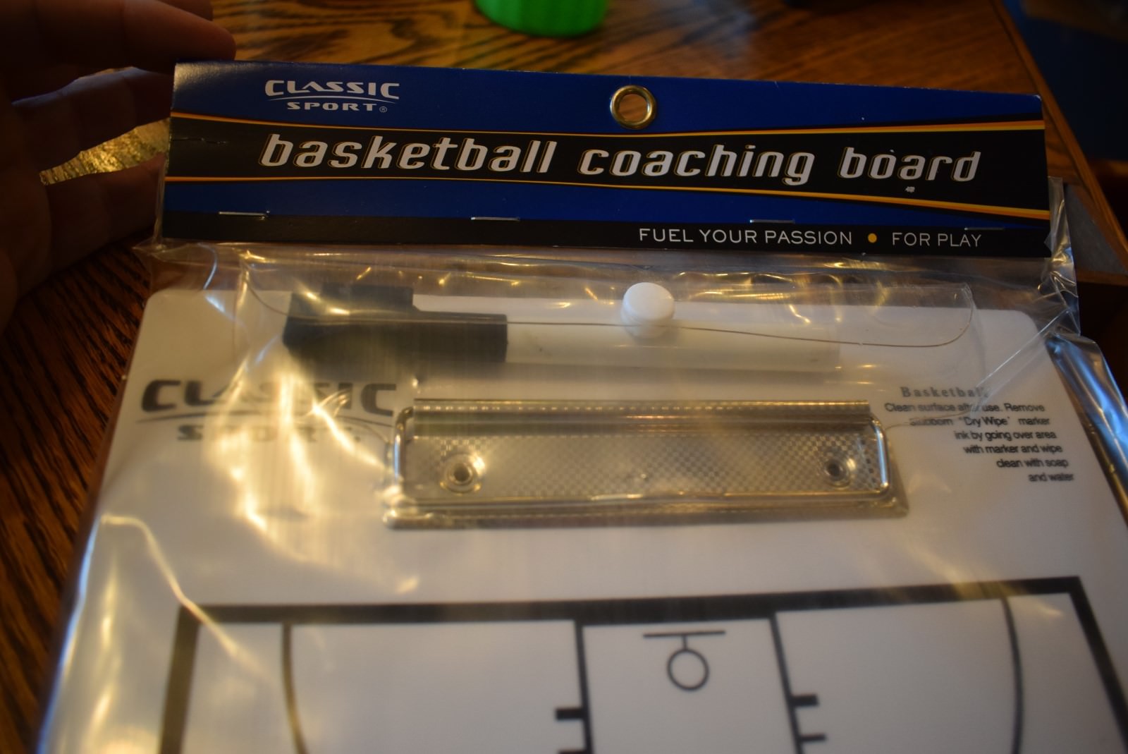 New Classic Sport Basketball Coaching Board Dry Erase Clipboard with Marker