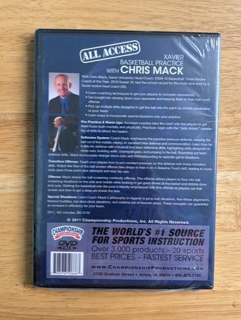 NEW All Access Xavier Basketball Practice with Chris Mack Coaching DVD