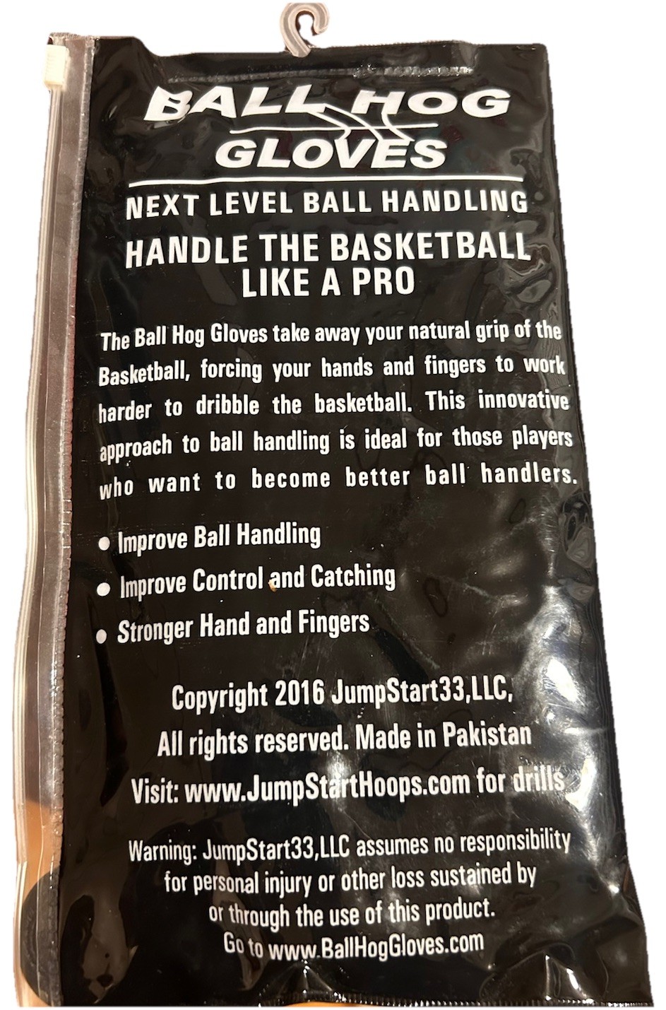 Ball Hog Gloves BASKETBALL HANDLING DRIBBLING Dribble Training Aid Gear Sz Med
