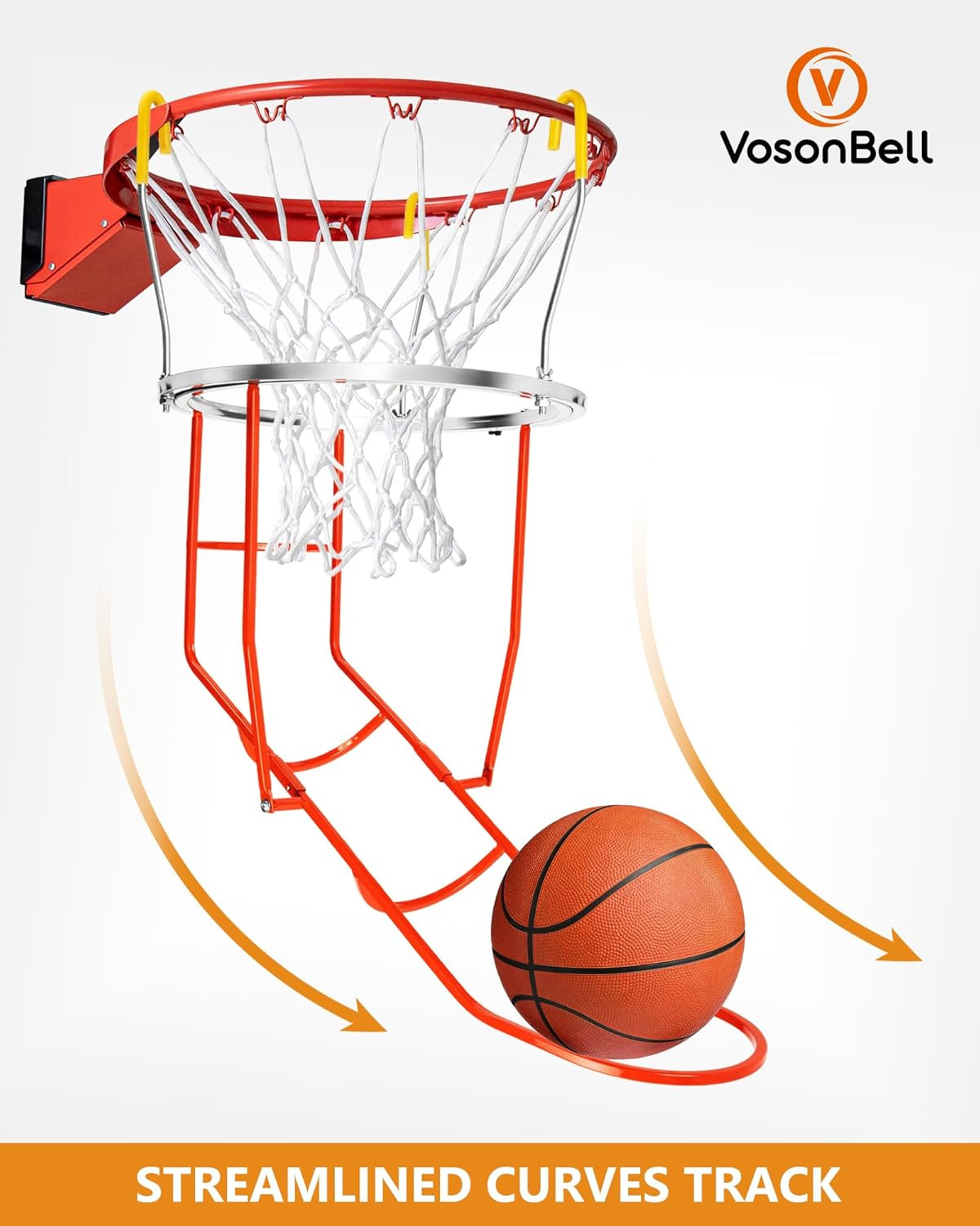 Upgraded Basketball Shot Trainer Rebounder, Heavy Duty Basketball Return Attachm