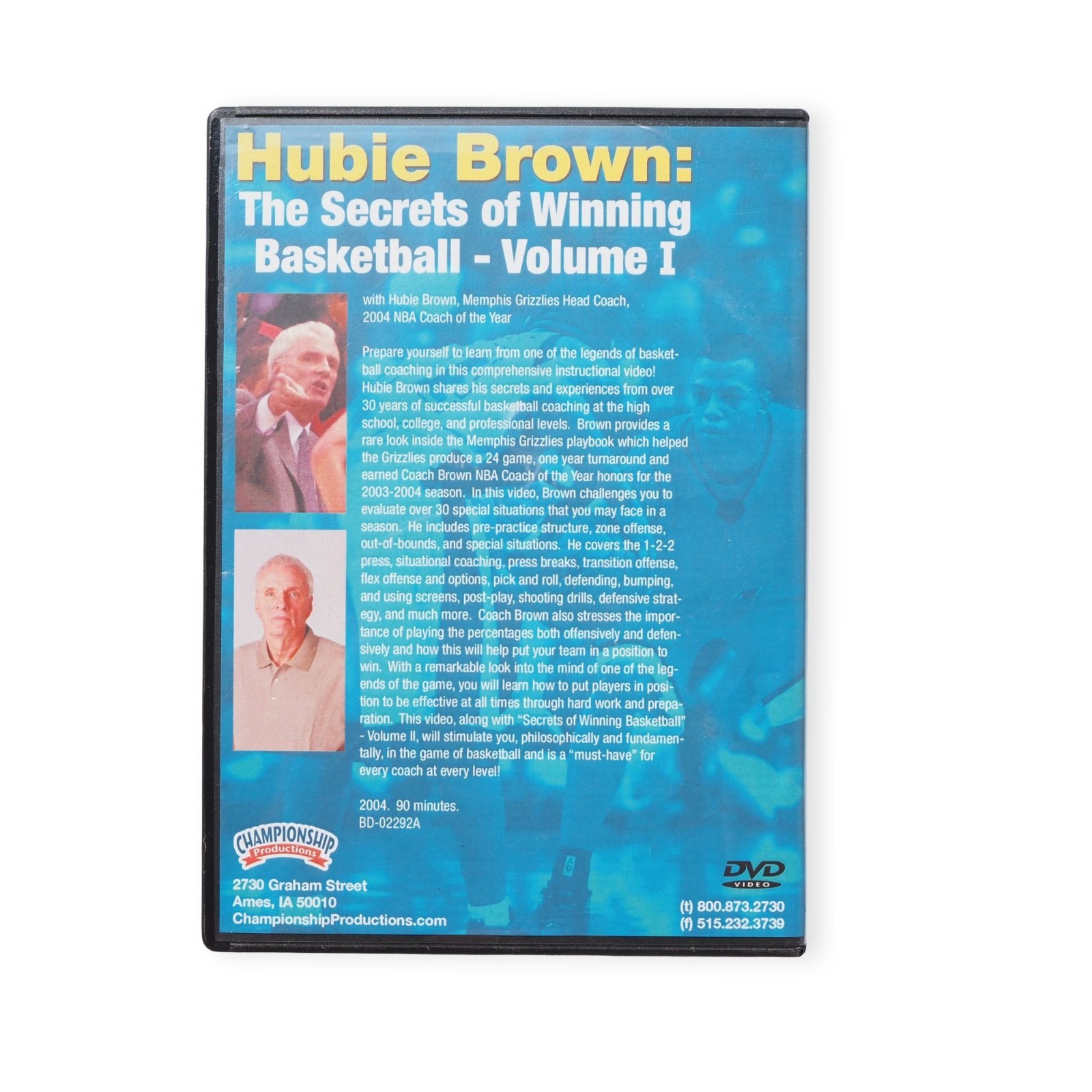 Championship Hubie Brown: The Secrets of Winning Basketball Vol 1 DVD