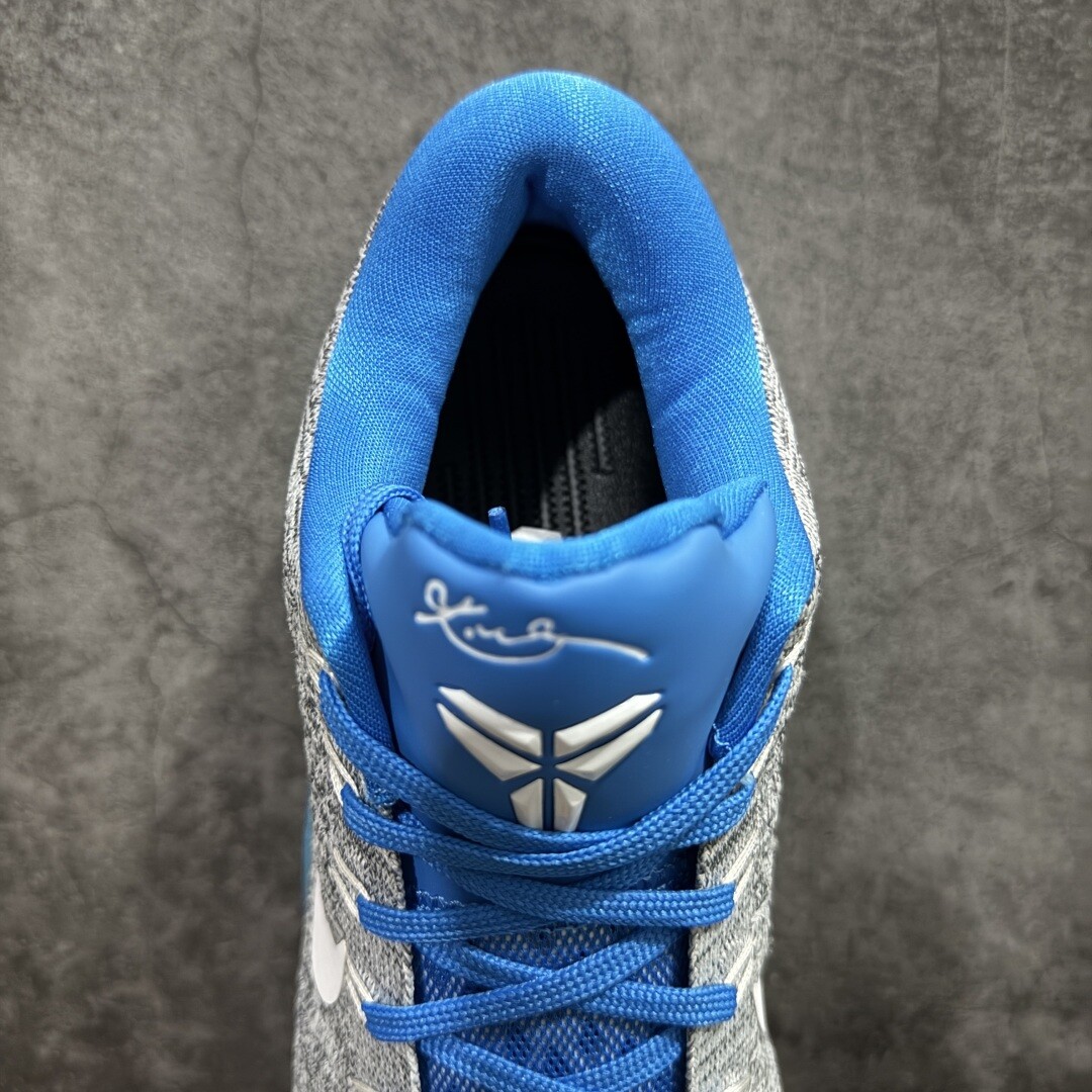 New NK Zoom Kobe 9 Elite Low Beethoven Blue Gray Mens Athletic Shoes Authentic