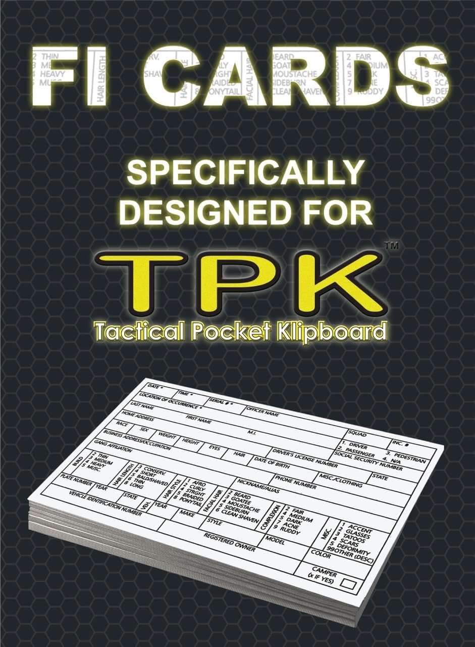TPK Pocket Clipboard for 3×5 Index Cards – 100 Pack FI Cards