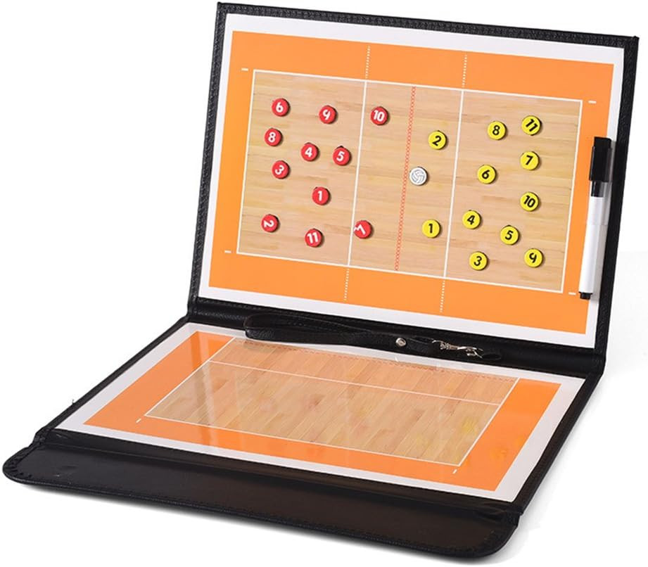 Foldable Volleyball Coaching Board Volleyball Coaches Tactical Magnetic Clipboar