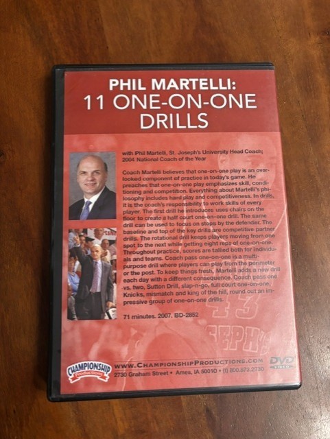 Phil Martelli 11 One-on-One Drills Basketball Coaching DVD