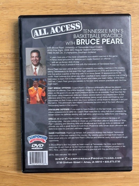 All Access Tennessee Basketball Practice with Bruce Peral Coaching DVD