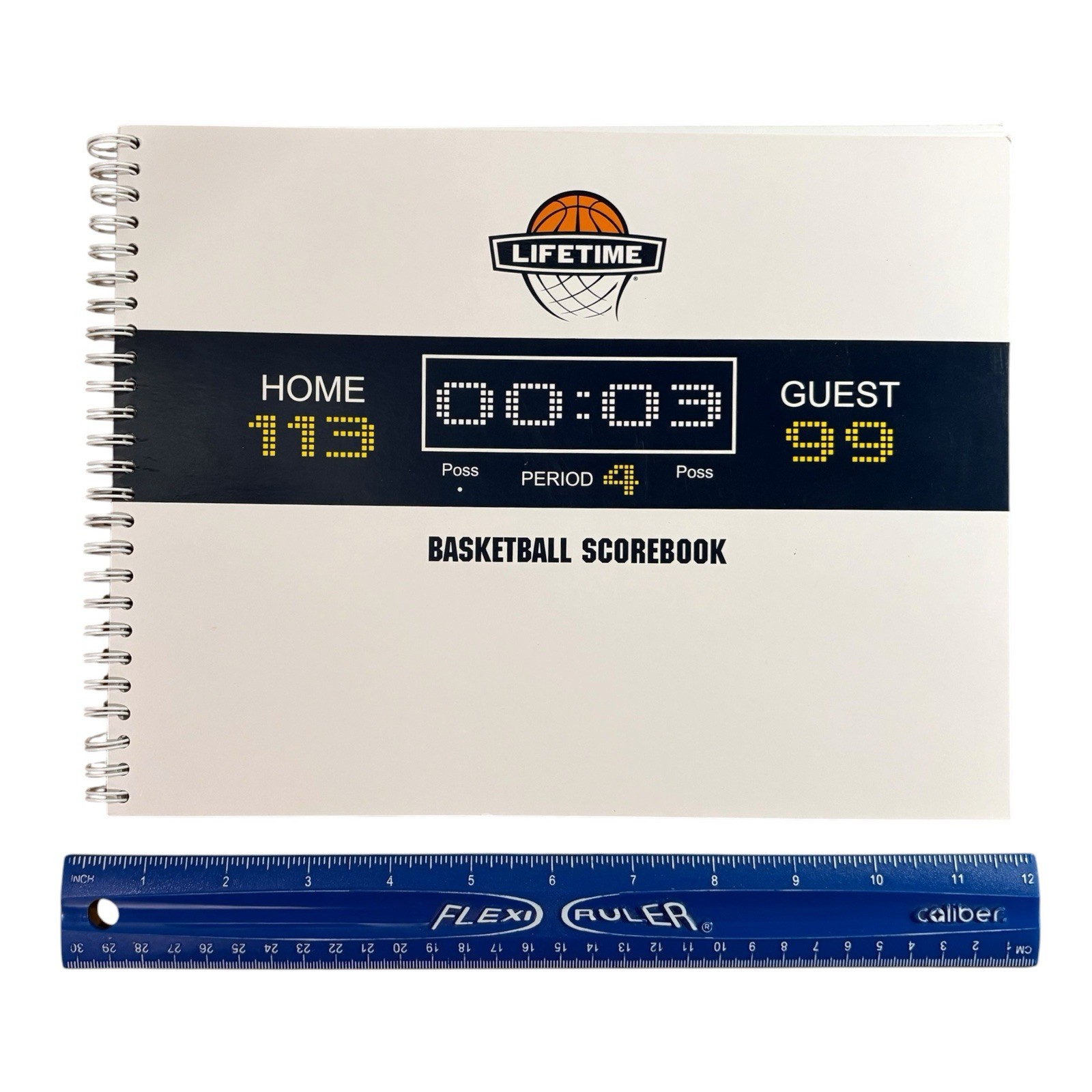 Lifetime Basketball Scorebook 11″ X 9″ Spiral Bound, 30 Games w/ Instructions