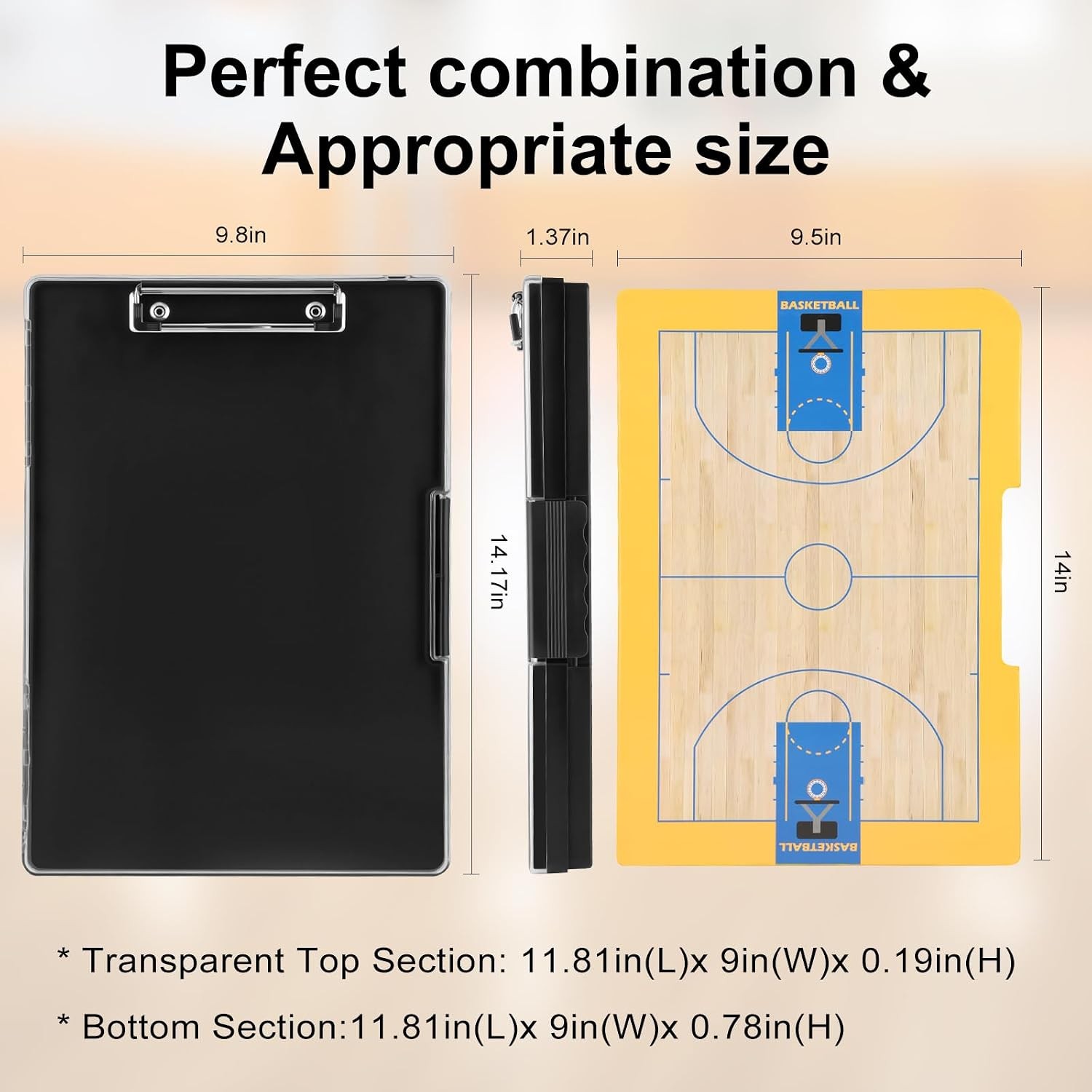 Portable Basketball Playbook Dry Erase Board Magnetic