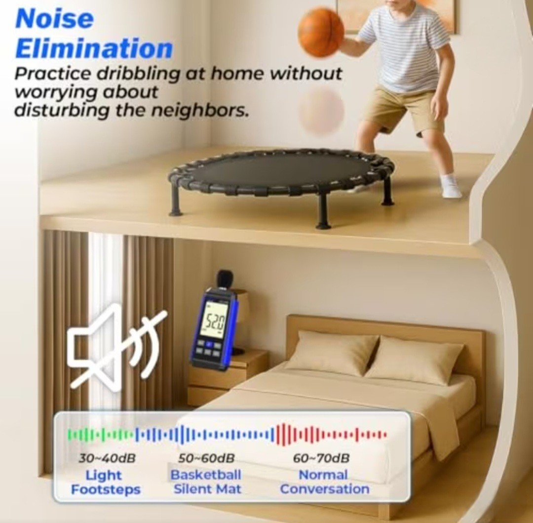Basketball Silent Training Pad, No Noise Dribbling Mat Pro Basketball Training