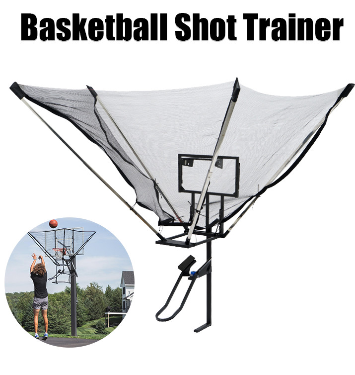 IC3 Basketball Shot Trainer Rebounder Net with Return System Portable Shot Net