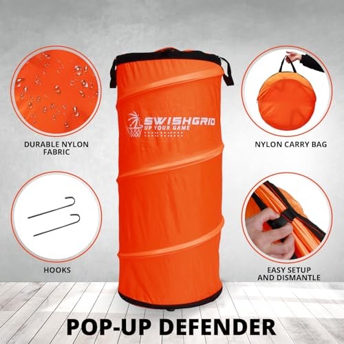 Portable Pop-Up Defender Dummy Trainer – Basketball Dribble 2 – Pack Orange