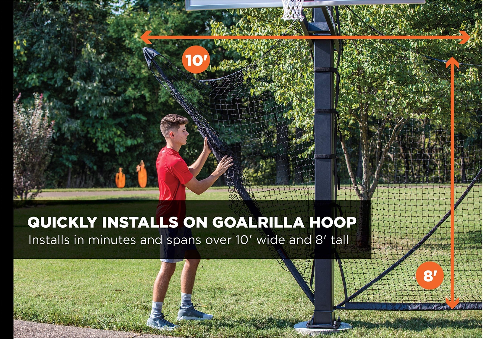 Goalrilla Basketball Yard Guard Easy Fold Defensive Net System Quickly Instal…