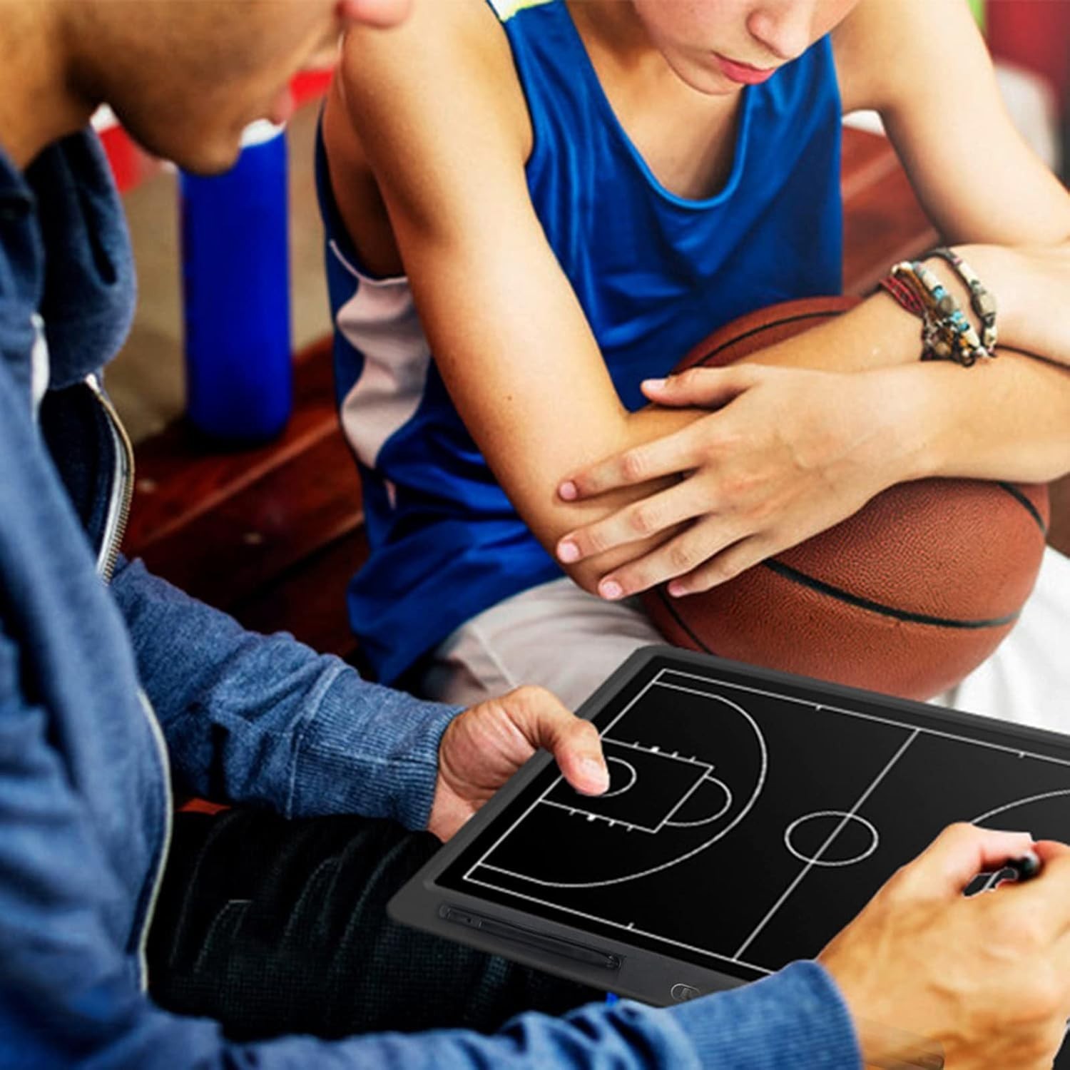 Electronic Basketball Coaching Board LCD Basketball Coaches Tactical Clipboar…