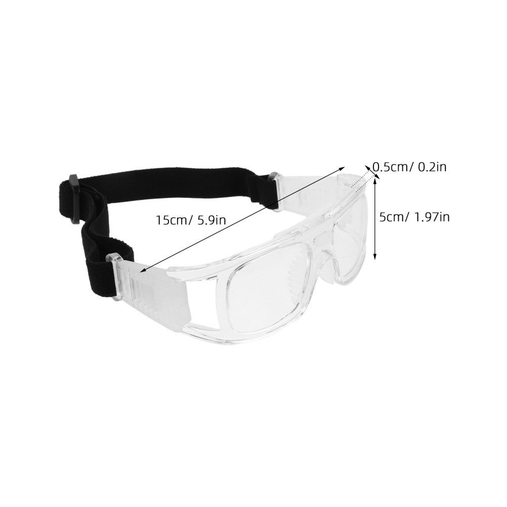 Adjustable Sport Training Glasses 1 Pair Clear Pc Basketball Protective Goggles
