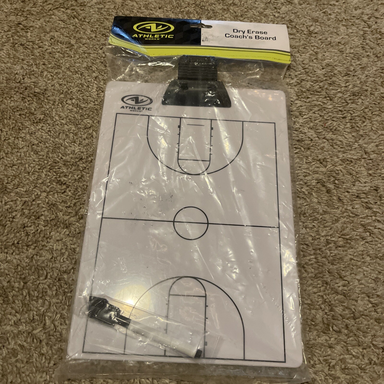 Athletic Works Coaches Dry Erase Clip Board BASKETBALL – NEW