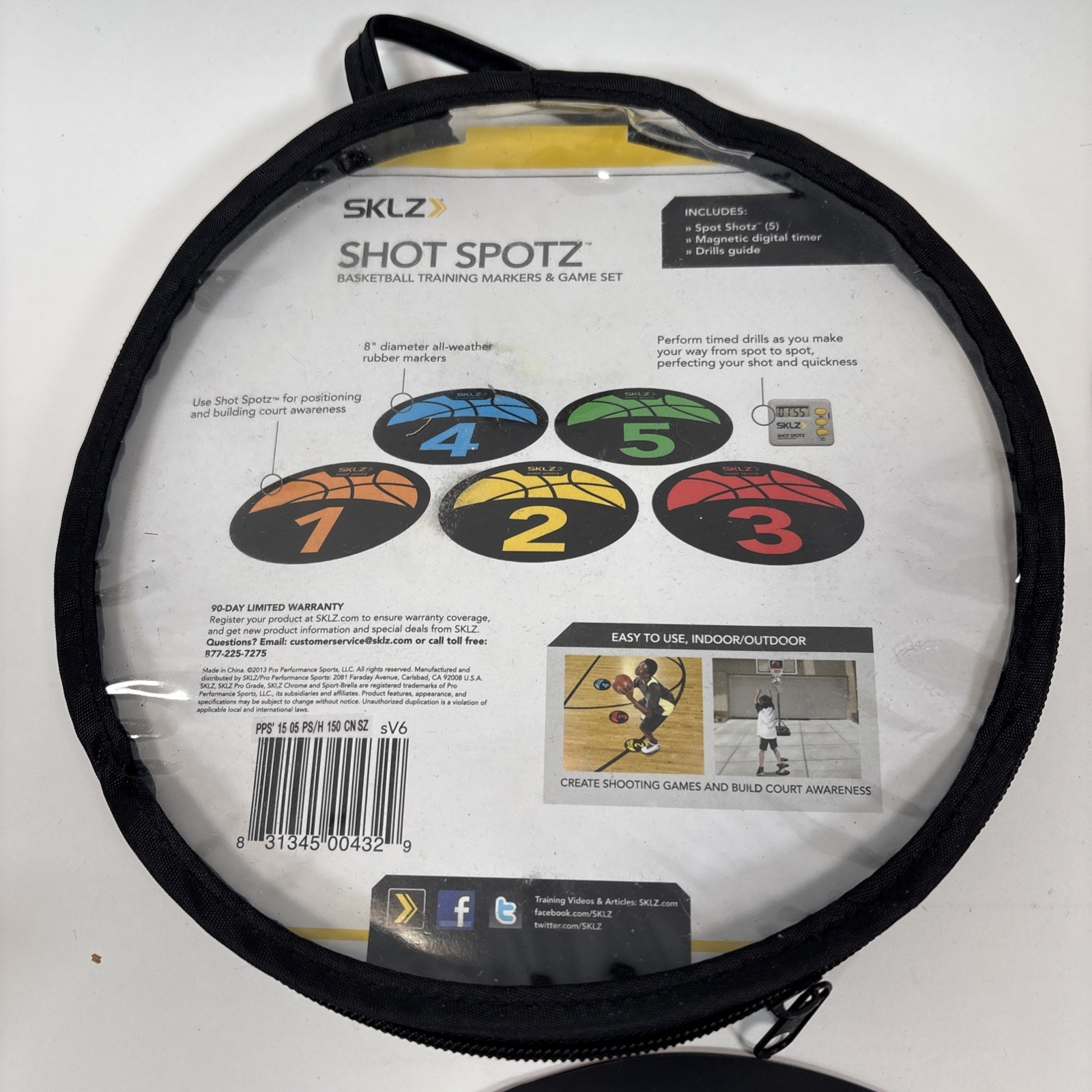 Basketball Training Sklz Shot Spotz Markers and game set W Digital time 5 Colors
