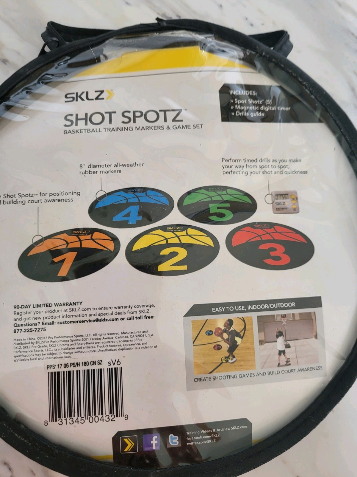 SKLZ Shot Spotz Game Set Basketball Training Markers & Digital Timer