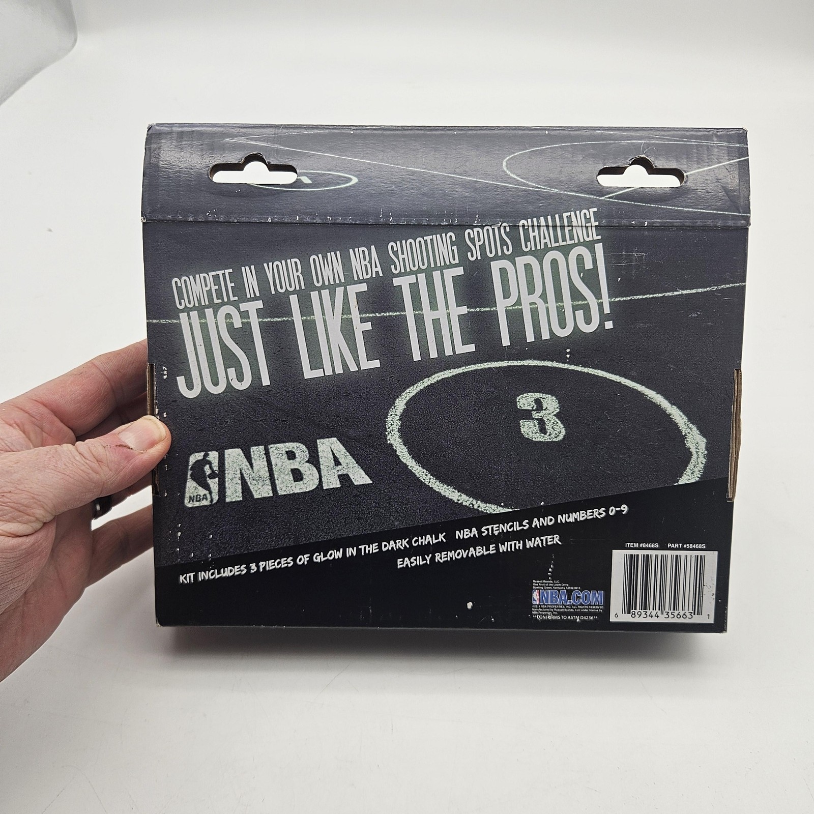 Spalding NBA Court Marking Kit Glow in the Dark Chalk Stencils Basketball Set