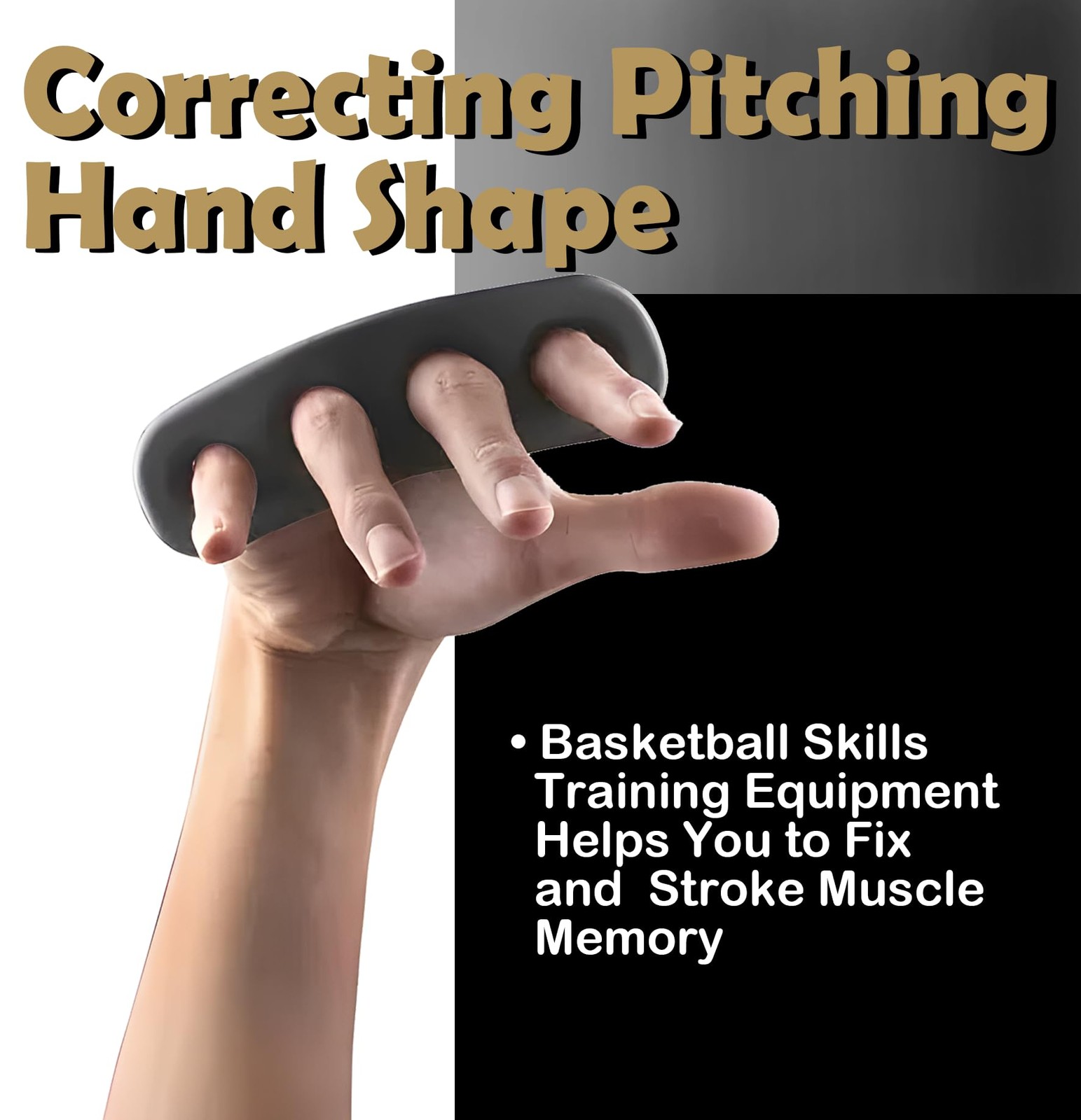 Basketball Shooting Trainer Adjustable Hand Placement Corrector Bonus 5.3″ Aid