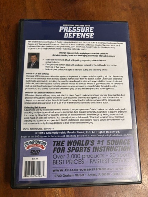 Pressure Defense Brad Underwood Basketball Coaching DVD