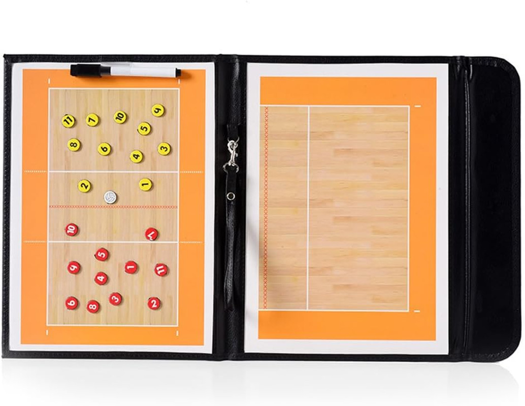 Foldable Volleyball Coaching Board Volleyball Coaches Tactical Magnetic Clipboar