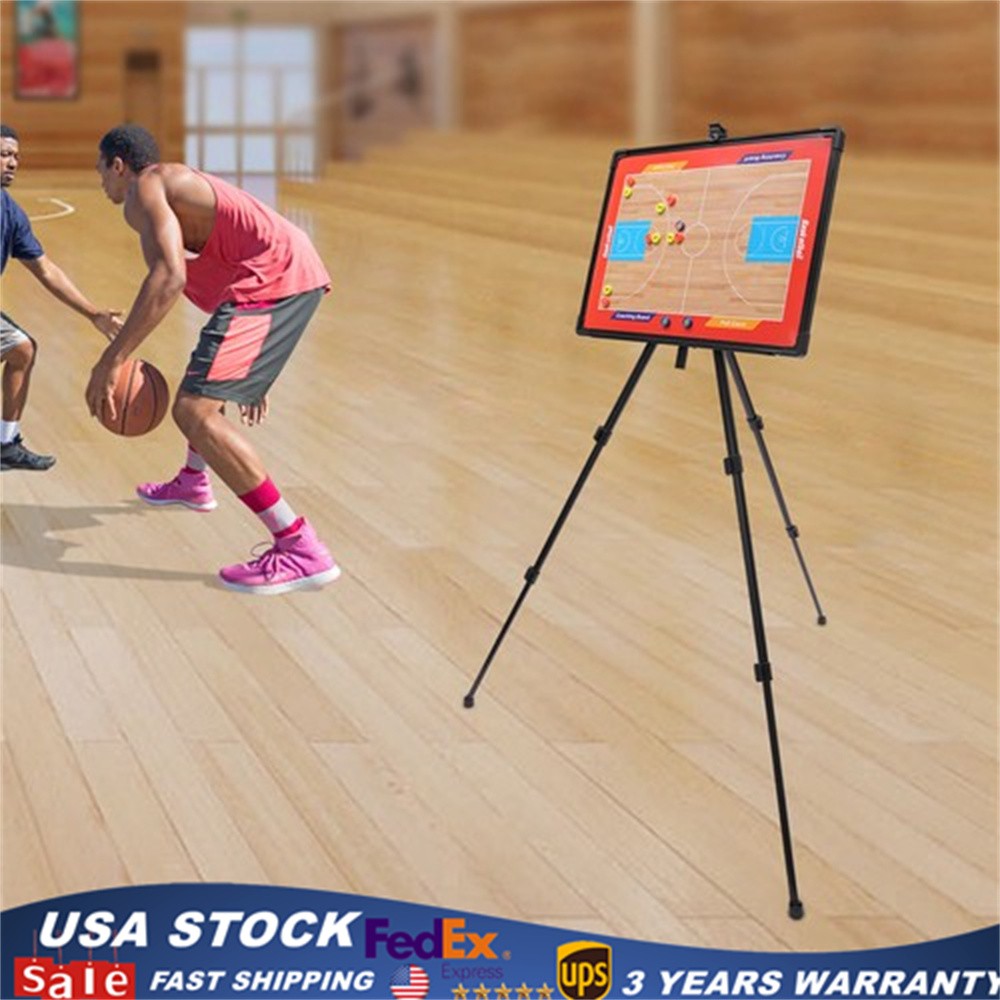 Tactical Display Board Coach Basketball Board Bracket Stand w/Magnets+Pen