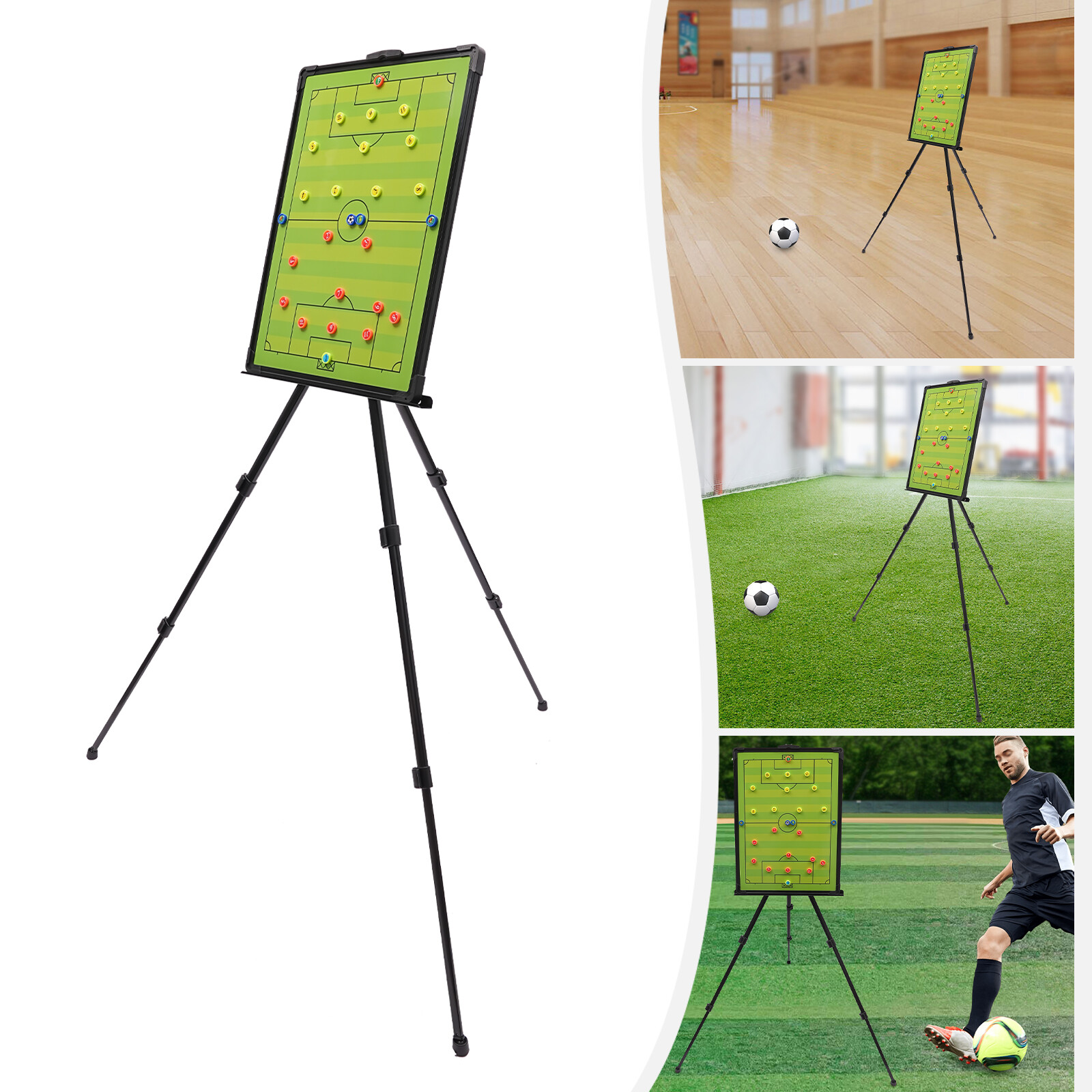 Portable Tactical Display Board Basketball Coaching Board Triangle Bracket Stand