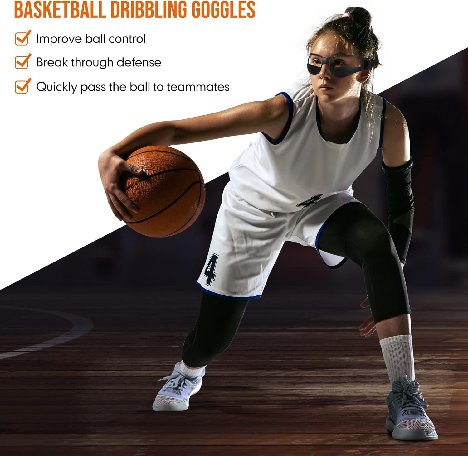 Adjustable Basketball Dribbling Goggles – 12 Pack Training Aid for All Ages