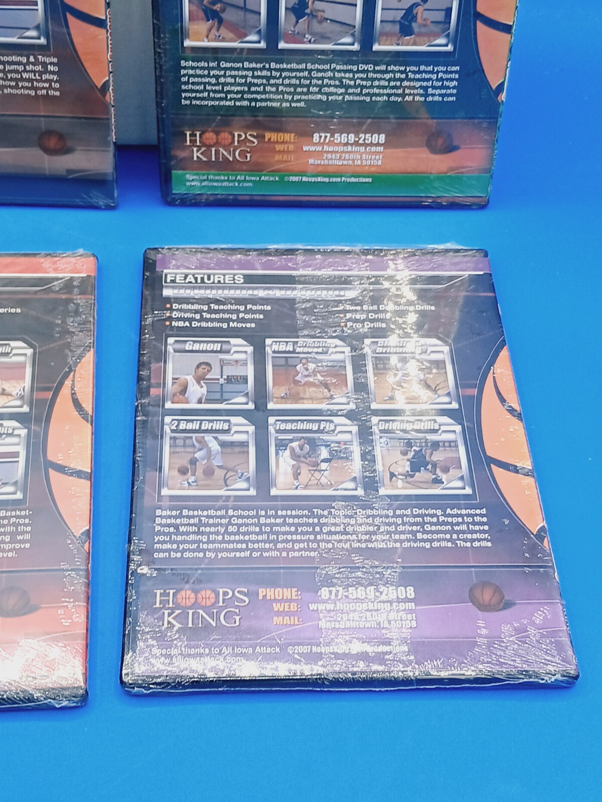 Ganon Baker’s Basketball School: Fundamentals System Coaching DVD. Lot Of 4..