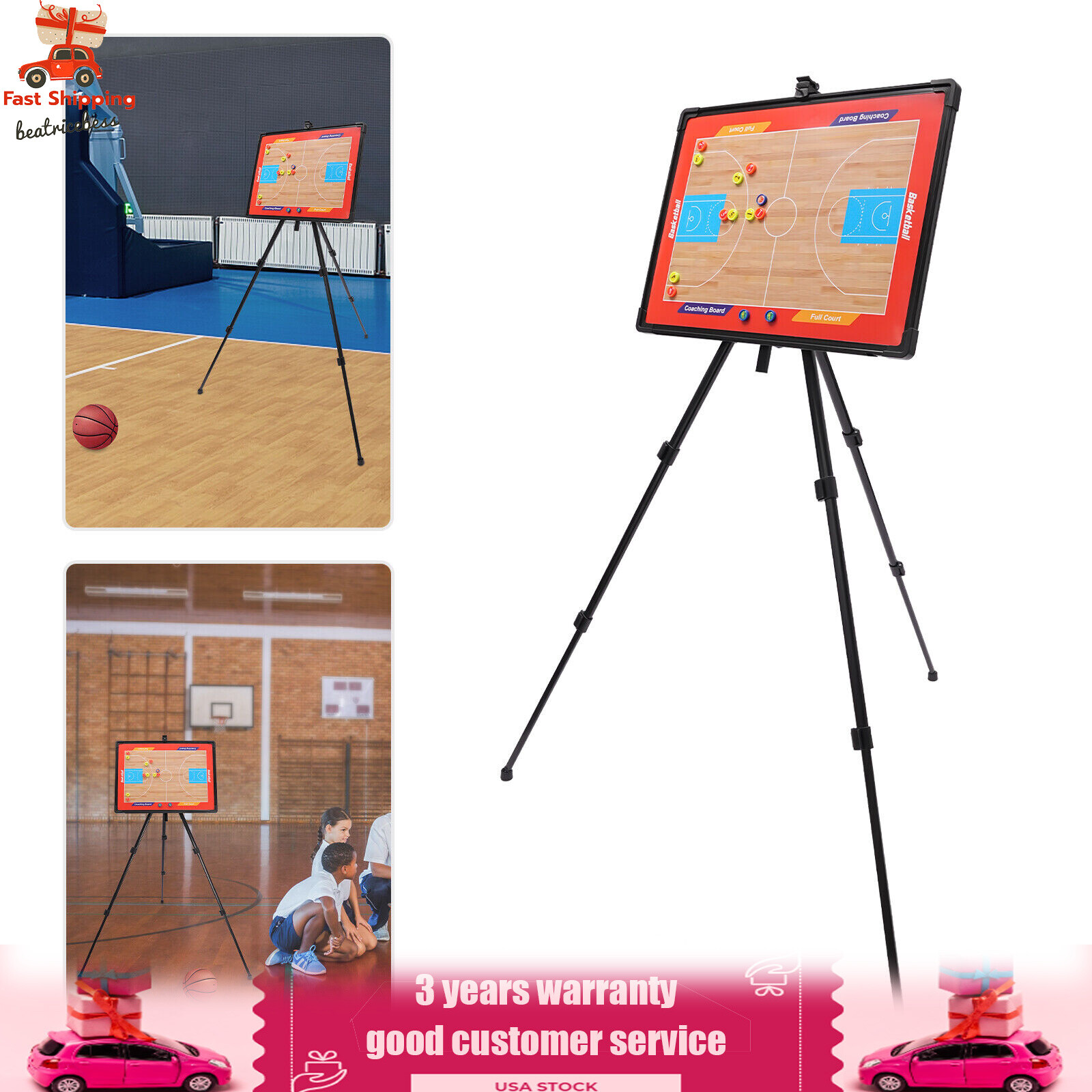 Soccer Coaching Board Big Tri-pod Football Tactic Board Game Plan White Board