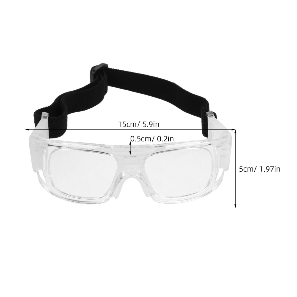 Adjustable Sport Training Glasses 1 Pair Clear Pc Basketball Protective Goggles