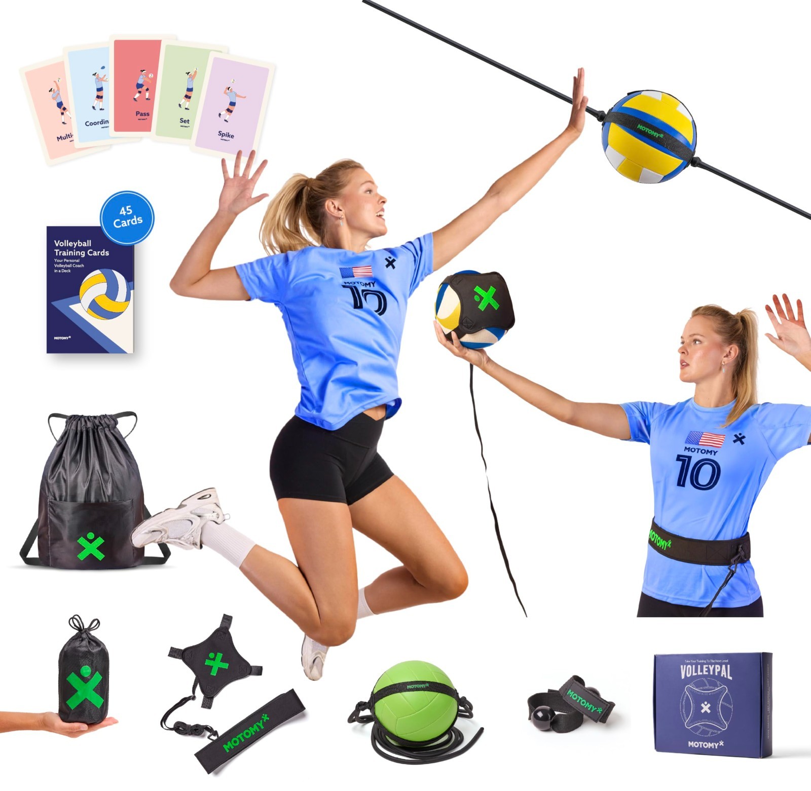 Volleyball Training Rebounder Aid – Solo Serve, Spike, Set & Pass Trainer, Indoo