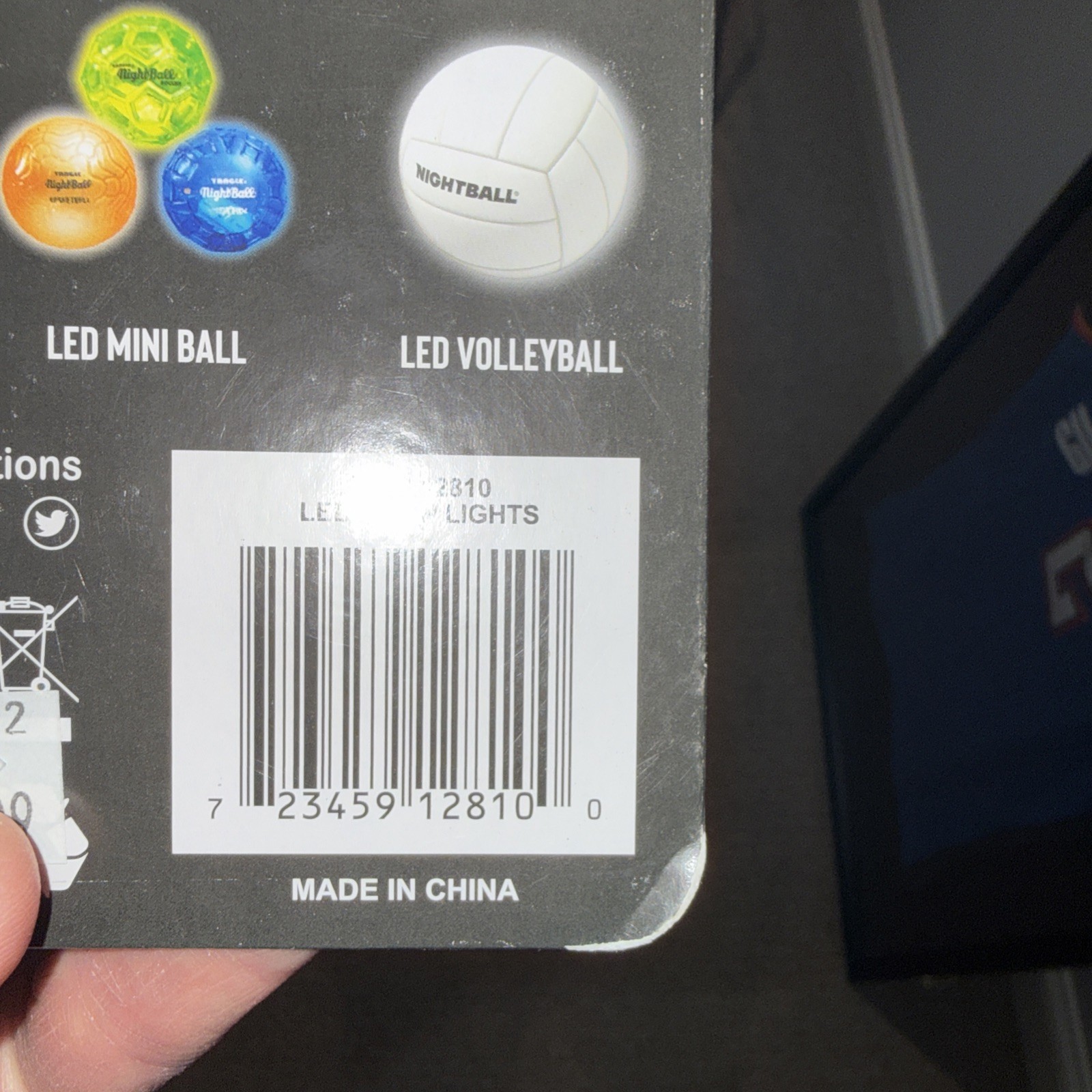 NightBall basketball hoop clip on light led neon auto on/off