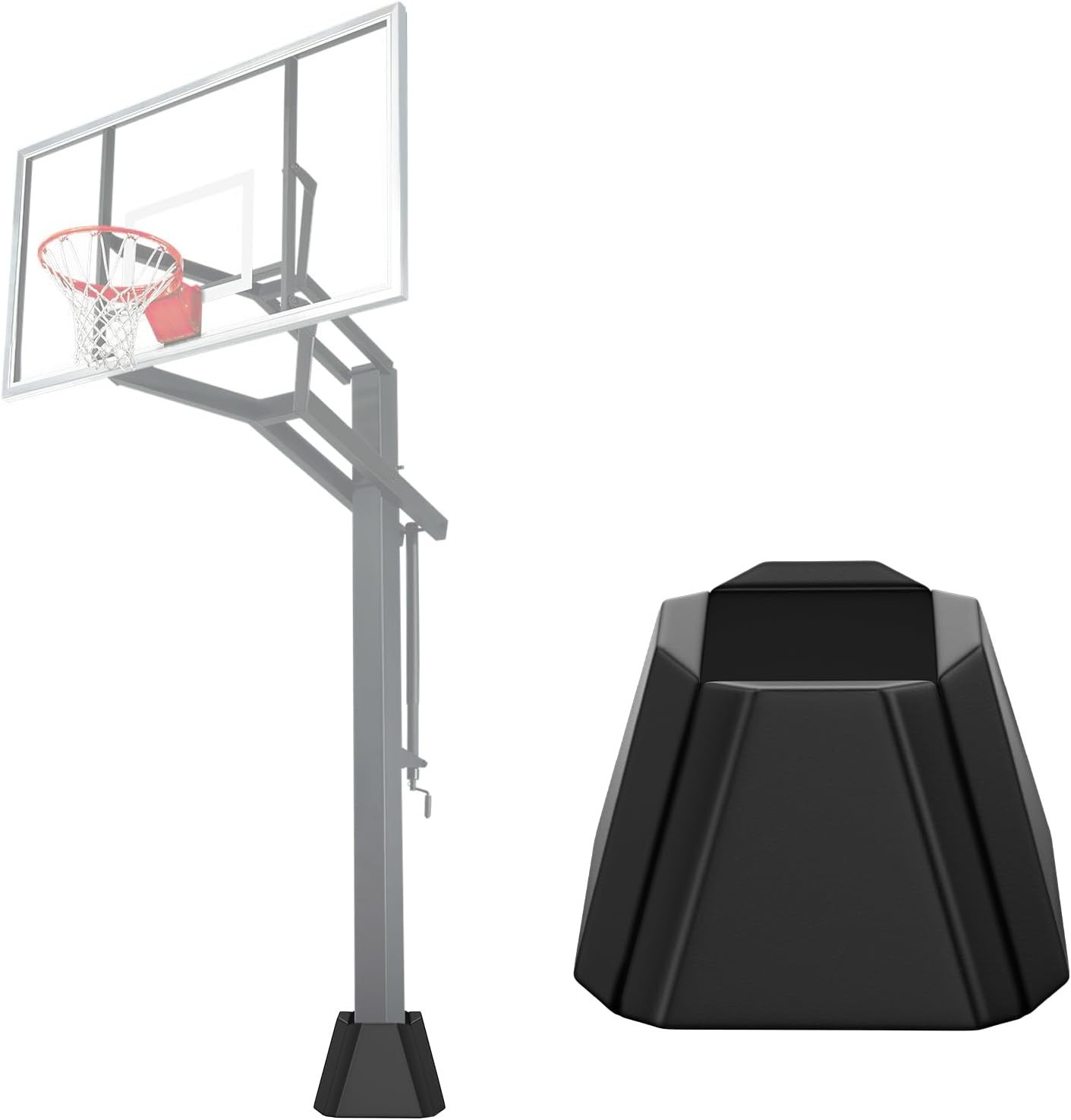 Basketball Pole Base Pads 5″x5″ or 8″x8″ Flame-Retardant & Waterproof A126H