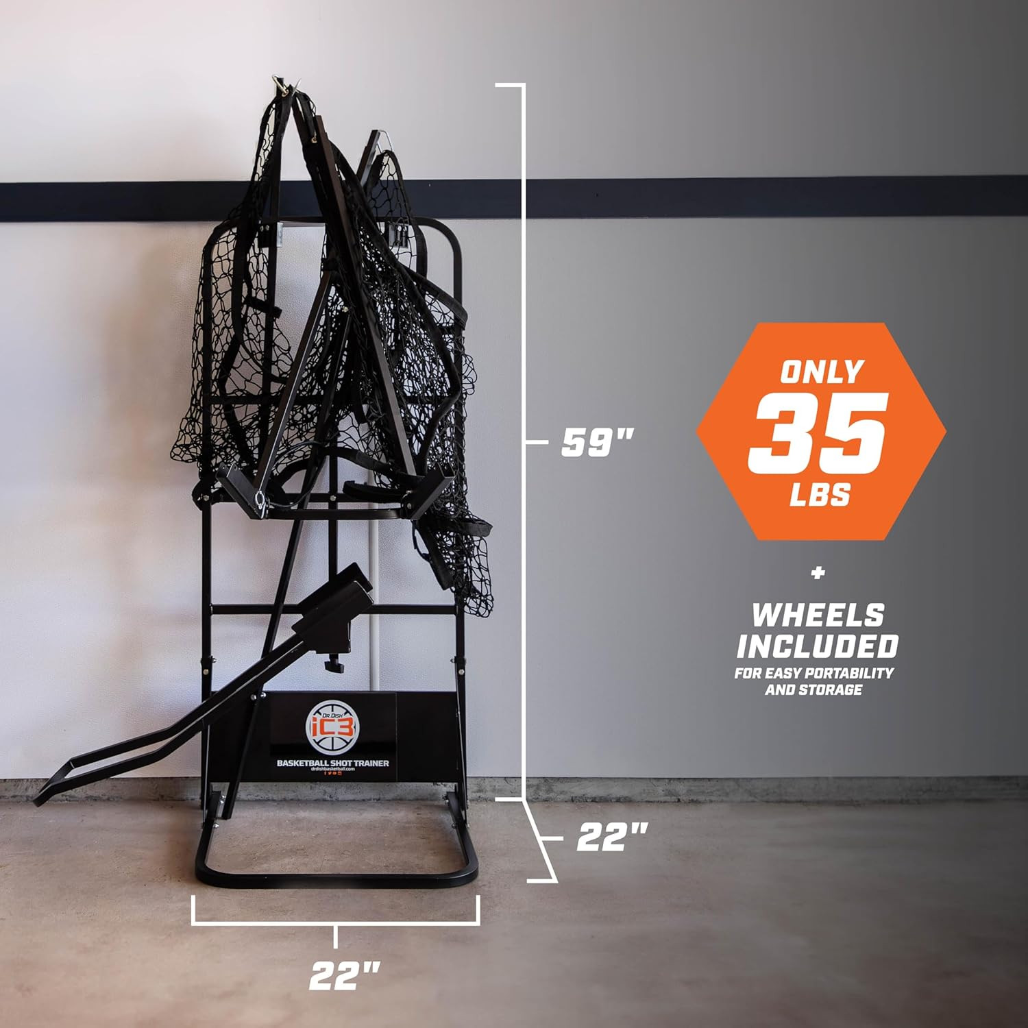 Dr Dish IC3 Basketball Shot Trainer Rebounder Net Return