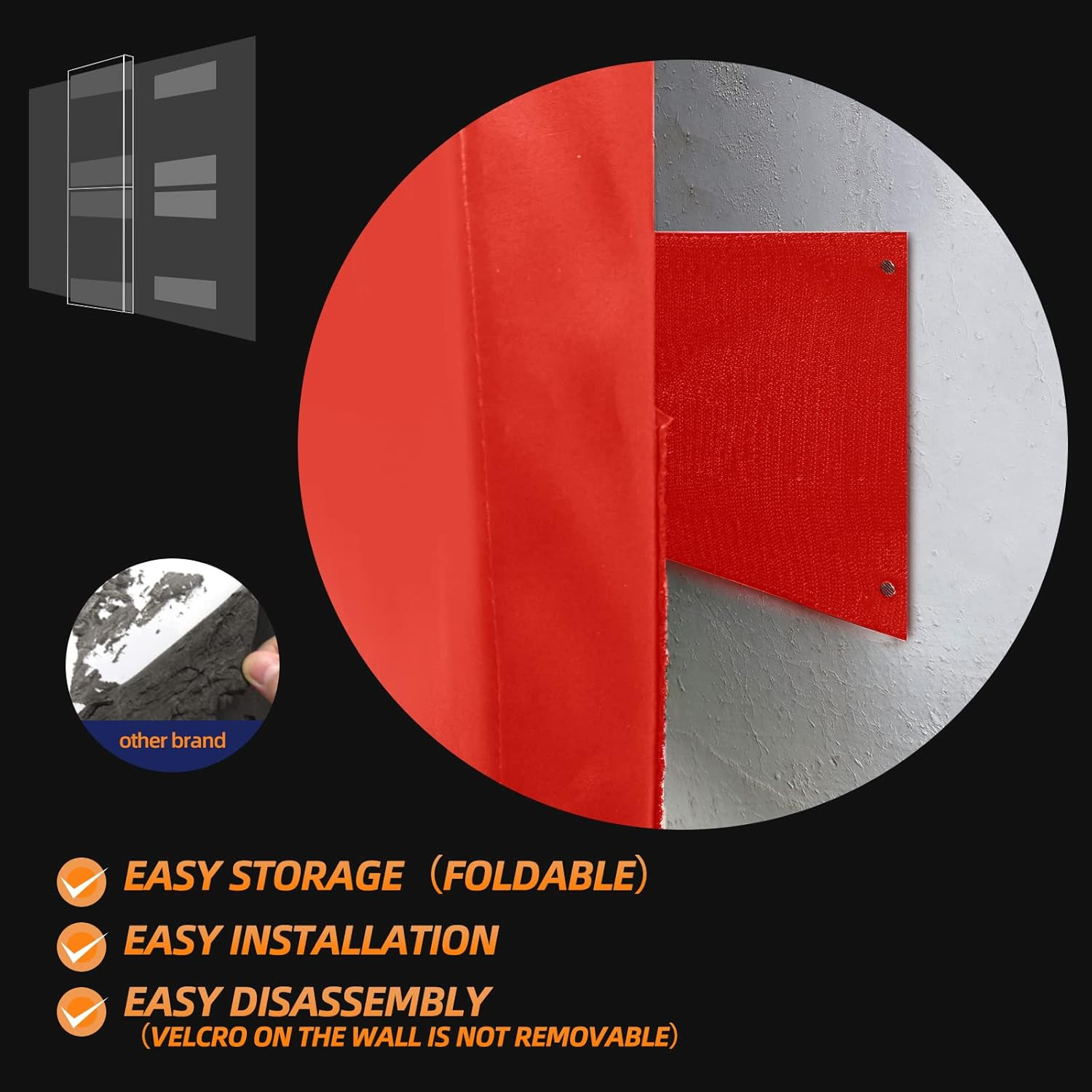Durable 2″/4″ Thick Foam Wall Pads for Basketball Court Protection, 60″ L x 20″