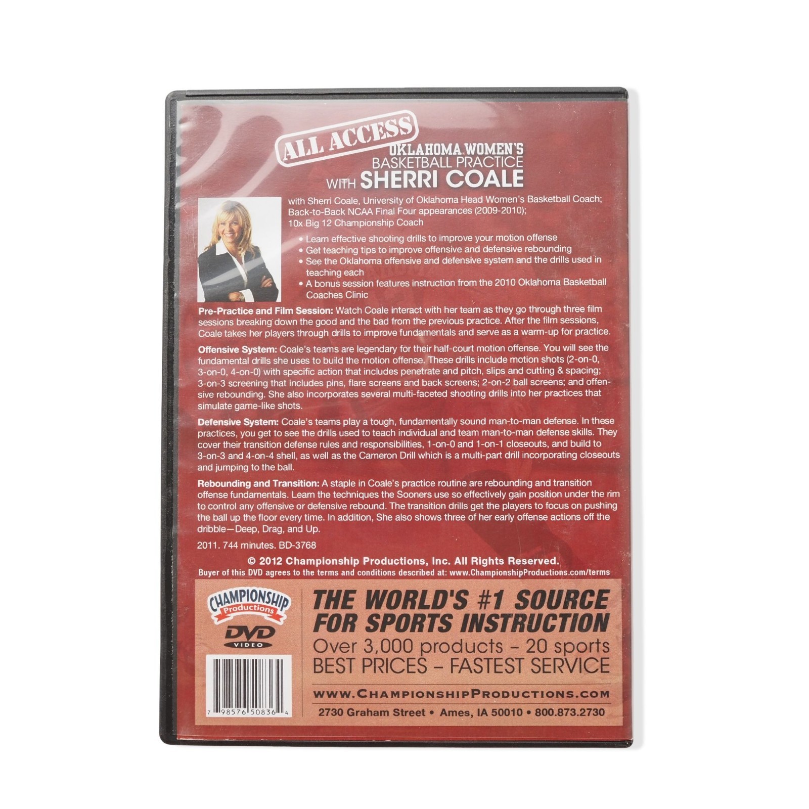 All Access Oklahoma Women’s Basketball Practice with Sherri Coale DVD