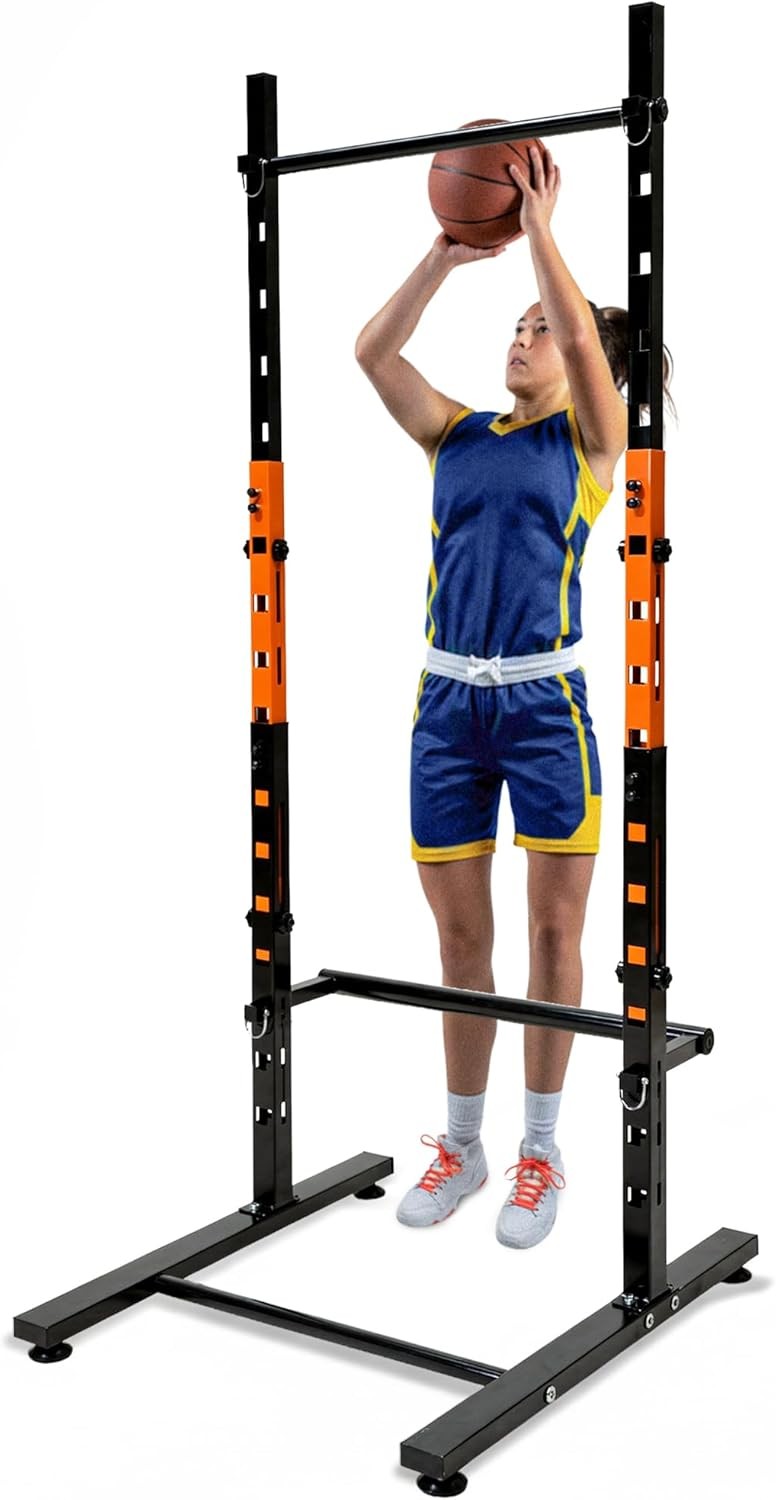 Basketball Shooting Trainer W/ Adjustable Crossbar – Improve Shot Arc Form